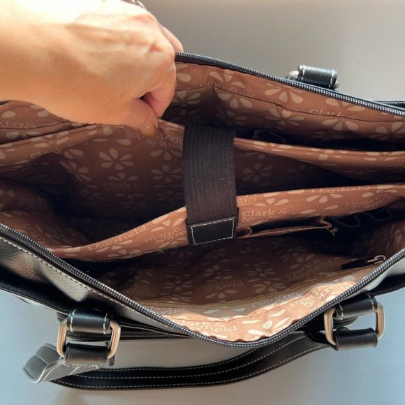 Clark & Mayfield Over Night Zipper Hand Bag Metro Laptop or Diaper Bag or Travel - Picture 6 of 13